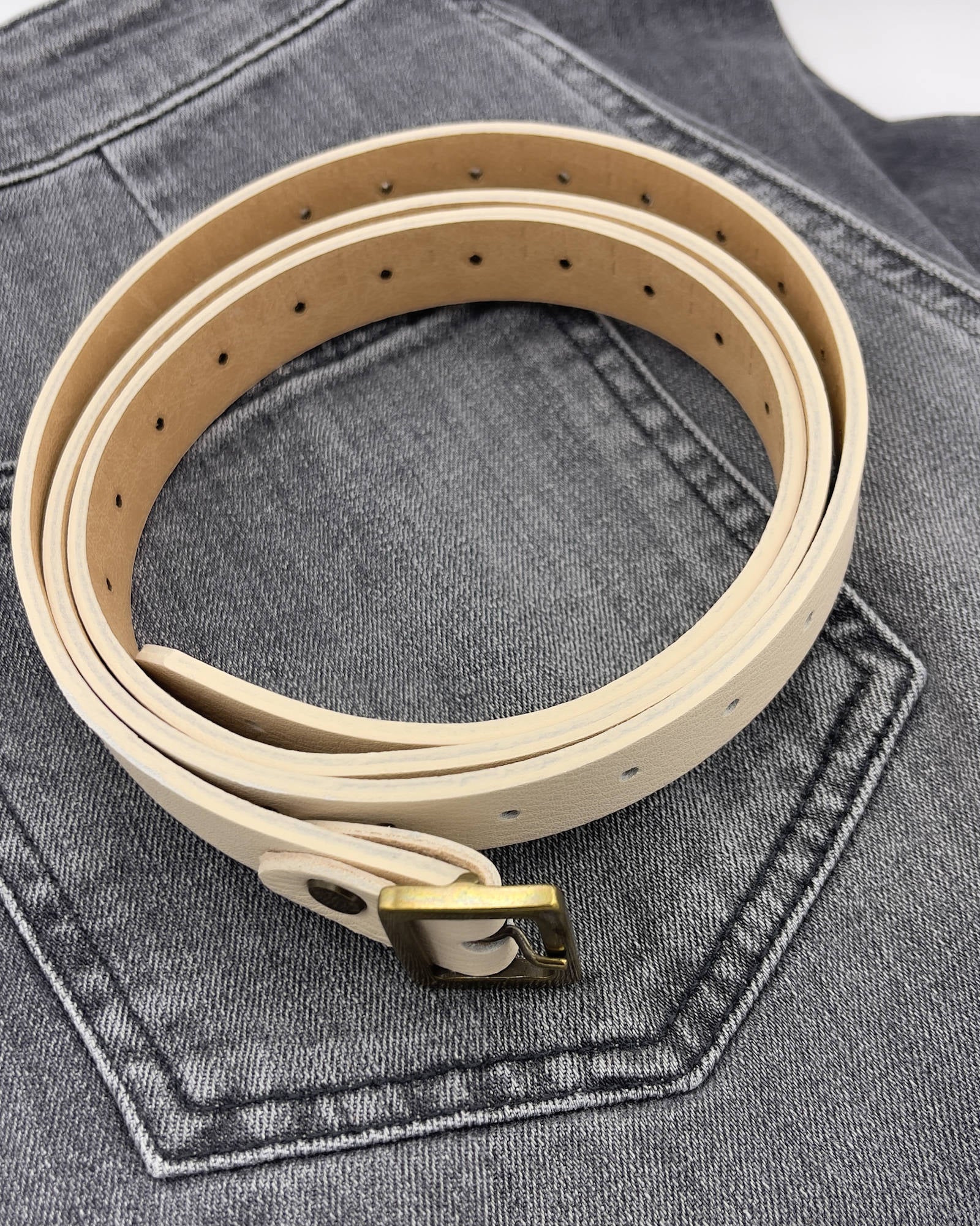 CINTURA IN PELLE LUNA LATTE