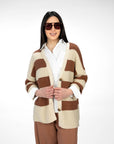 CARDIGAN RUBINA SABBIA TABACCO