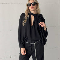 BLUSA IN GEORGETTE EUDORA NERO