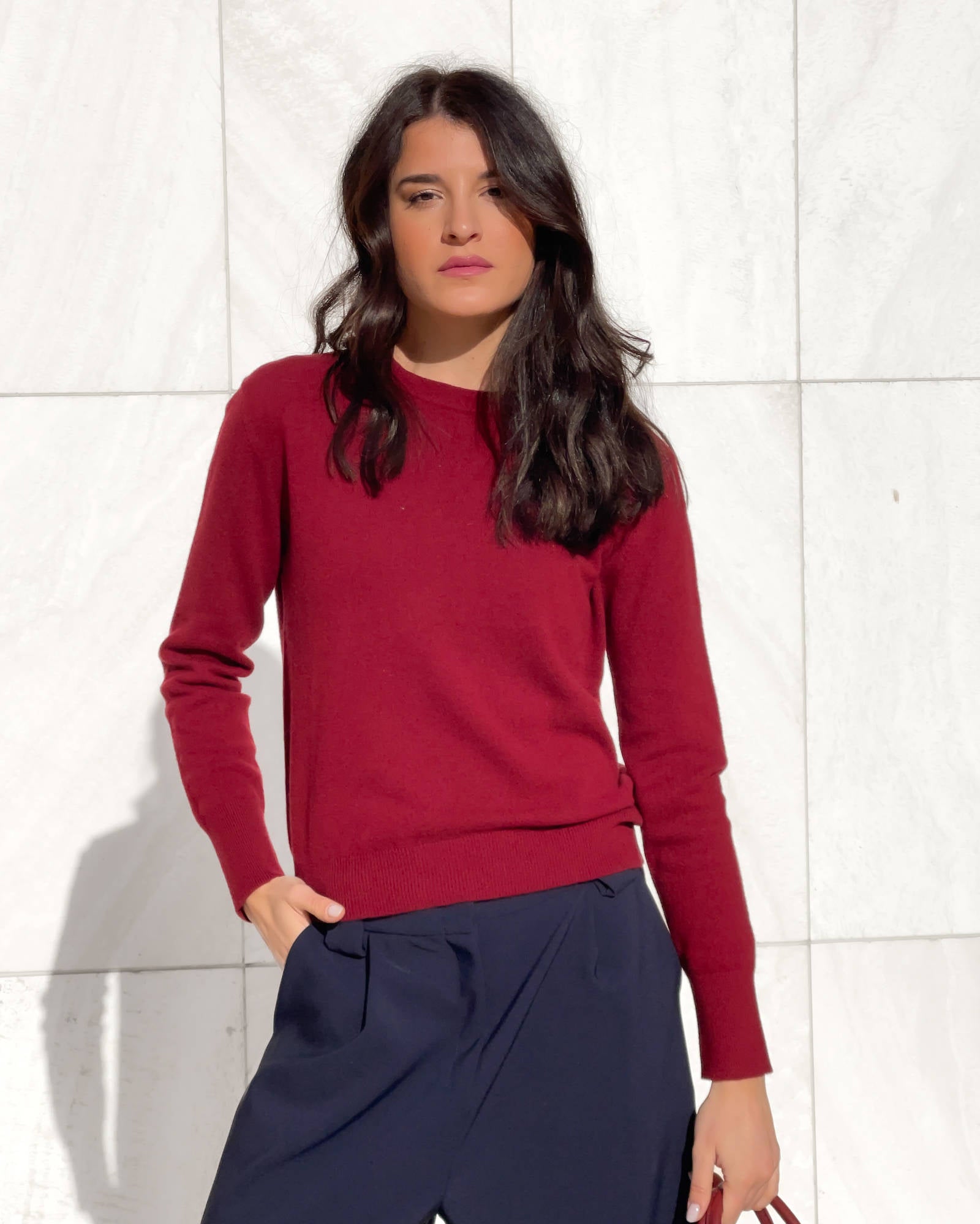 GIROCOLLO 100% PURA LANA BORDEAUX