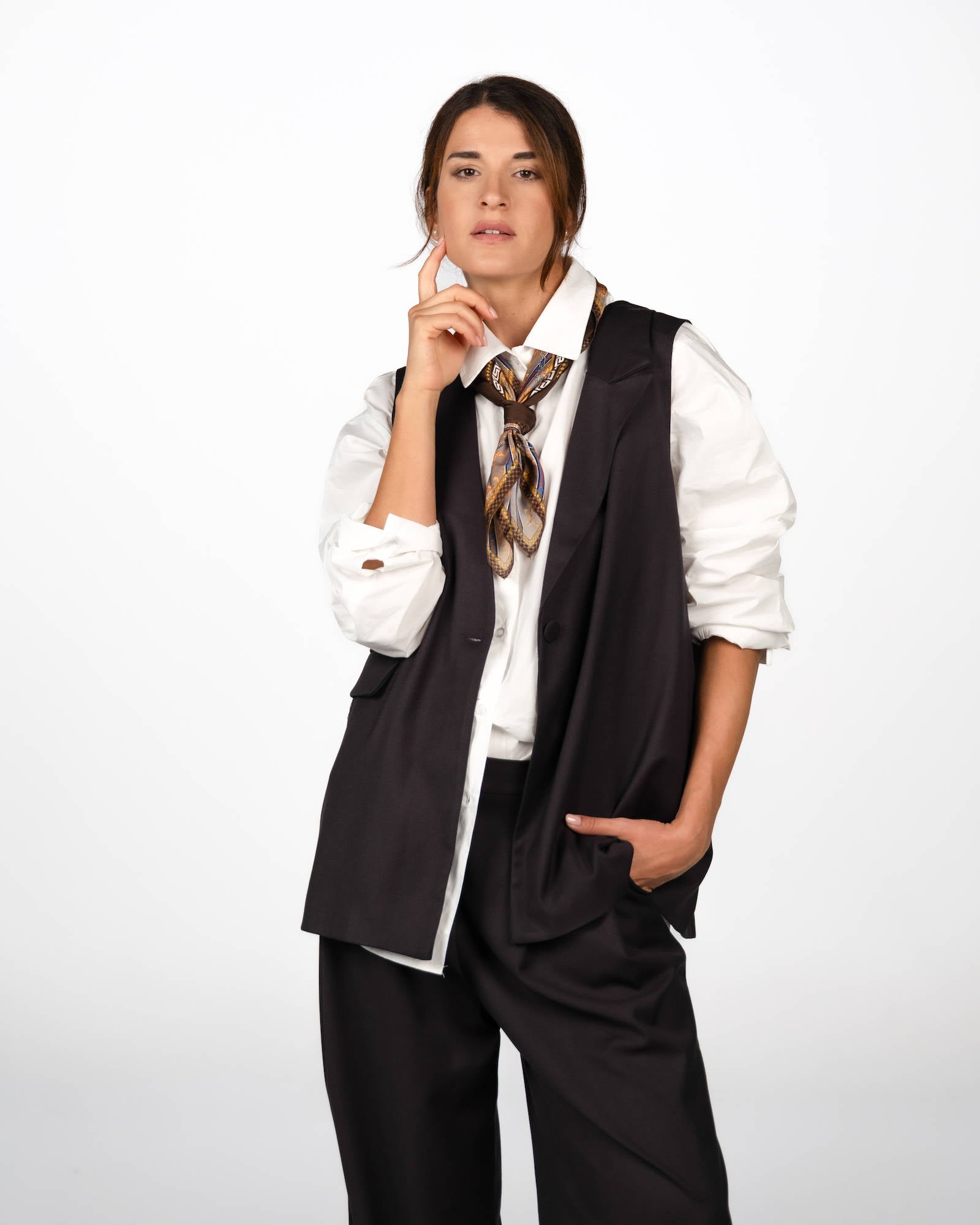 GILET HENRI DARK BROWN