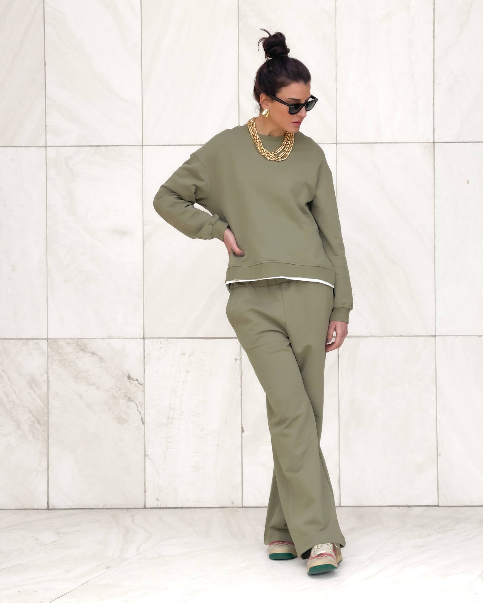 PANTALONE FELPA KENSIT SALVIA
