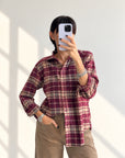 CAMICIA CHECK LORA BELACAN CAMEL