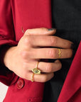 ANELLO DALIA ORO E ZIRCONI