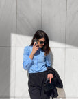 CAMICIA POLINE CELESTE