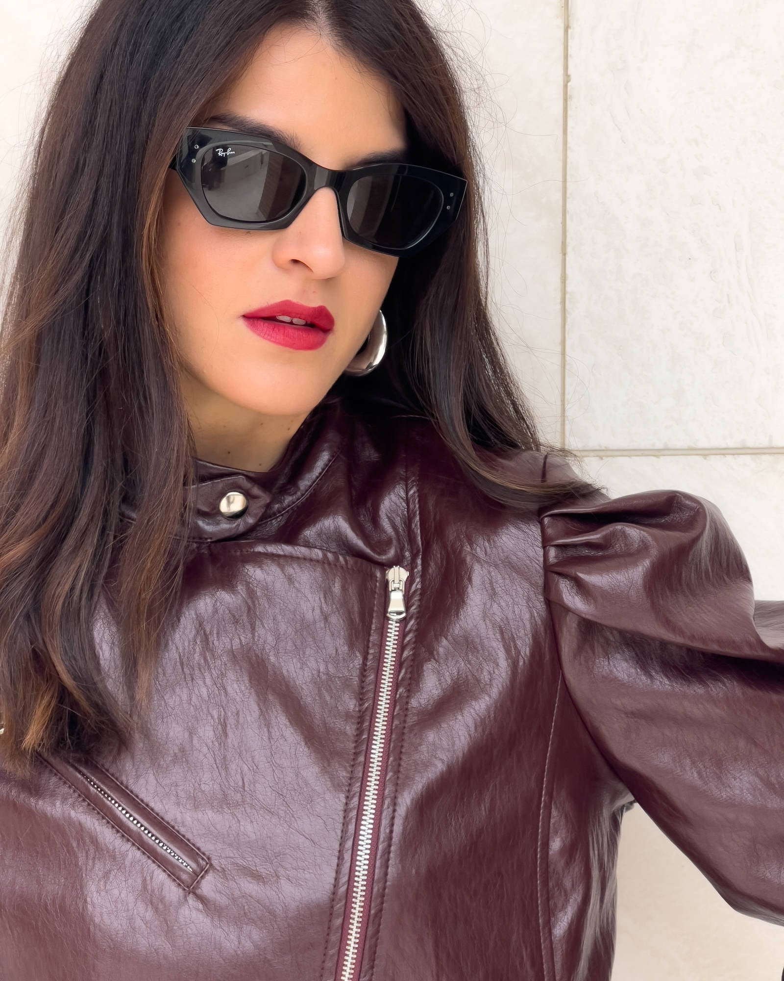 GIACCA ECOPELLE RANDY BORDEAUX
