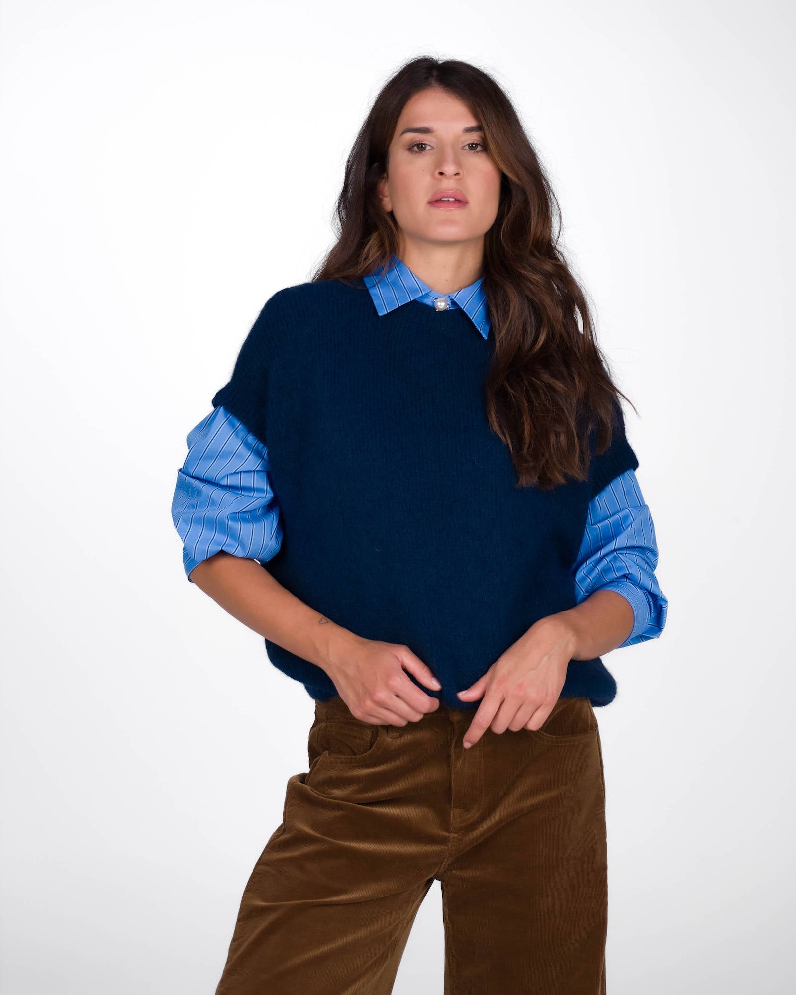 MAGLIA SENZA MANICHE ALICE BLU NAVY