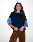 MAGLIA SENZA MANICHE ALICE BLU NAVY