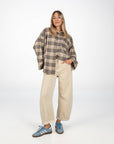 PANTALONE VELLUTO IRISH PANNA