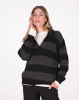 PULL JENNY NERO GRIGIO