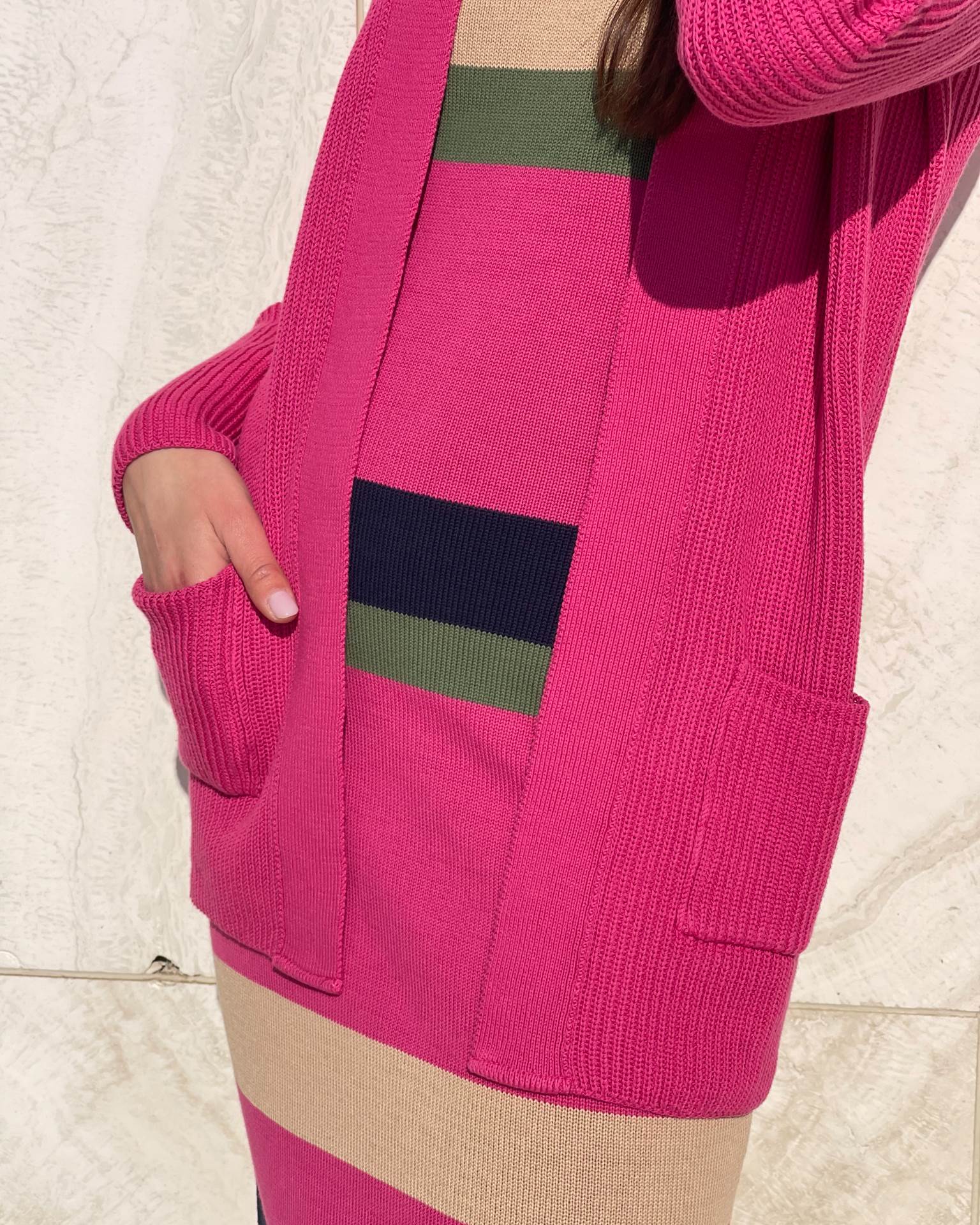 GIACCA IN MAGLIA KONTATTO PINK