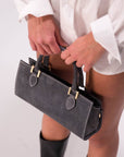 BORSA IN PELLE CELINA GRIGIO