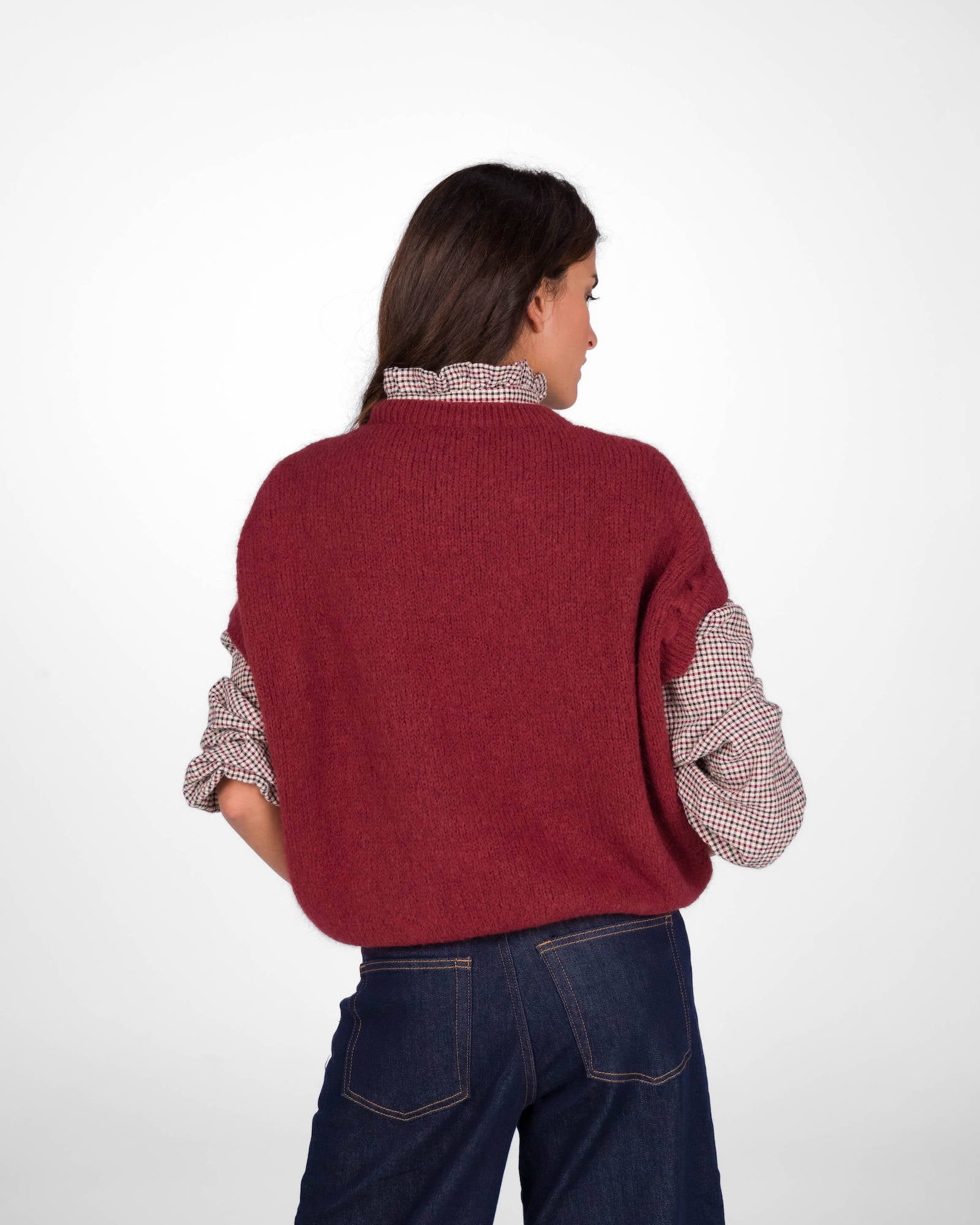 MAGLIA SENZA MANICHE ALICE BORDEAUX