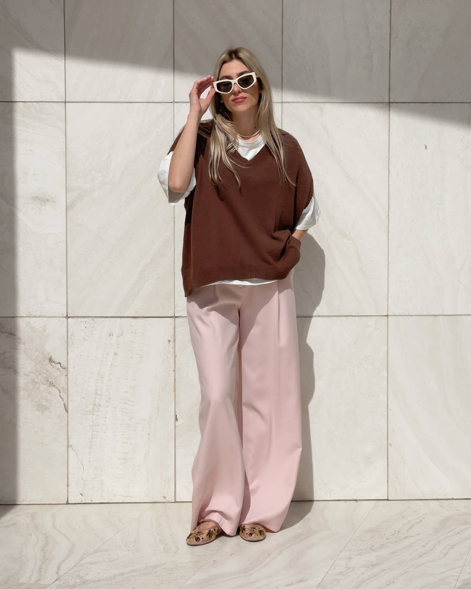 GILET IN MAGLIA LEXA CHOCO
