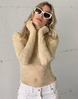 TOP IN PIZZO GIALLO BURRO