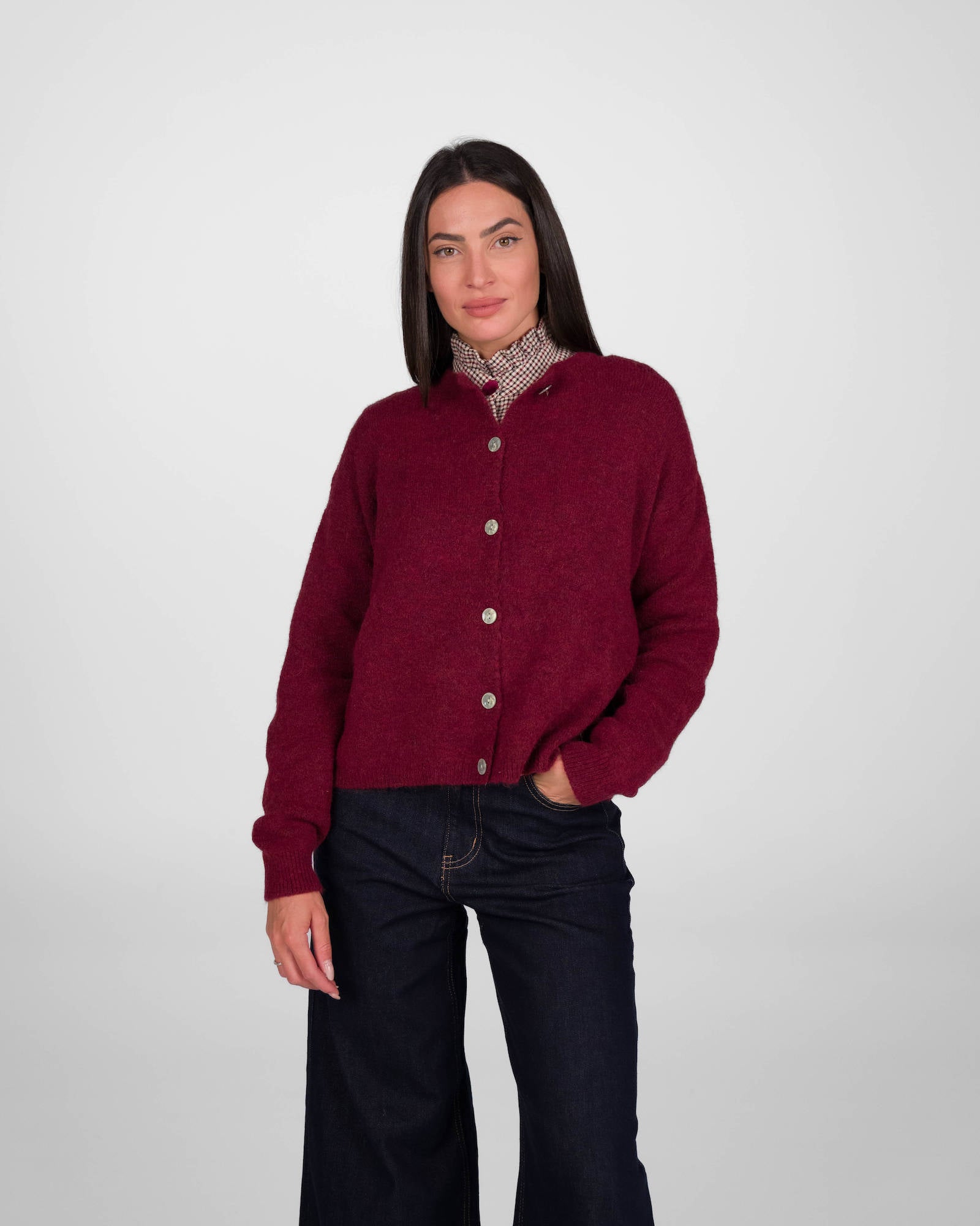 CARDIGAN LEA BORDEAUX