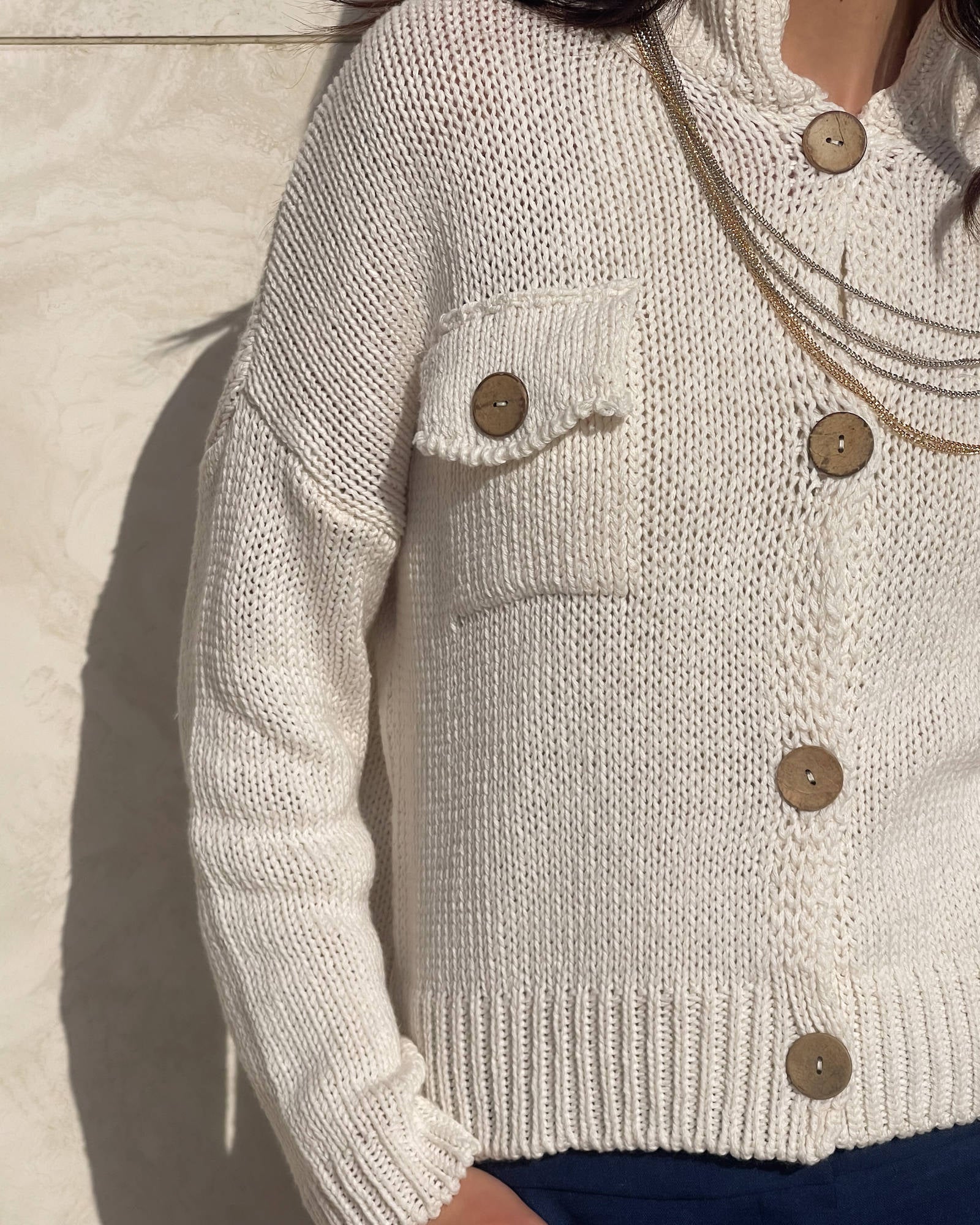 CARDIGAN IN MAGLIA ENNYE PANNA