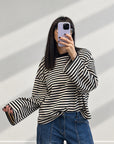MAGLIA A RIGHE DAISY SABBIA NERO
