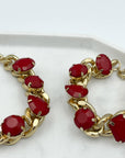 BRACCIALE CON PIETRE ROSSO
