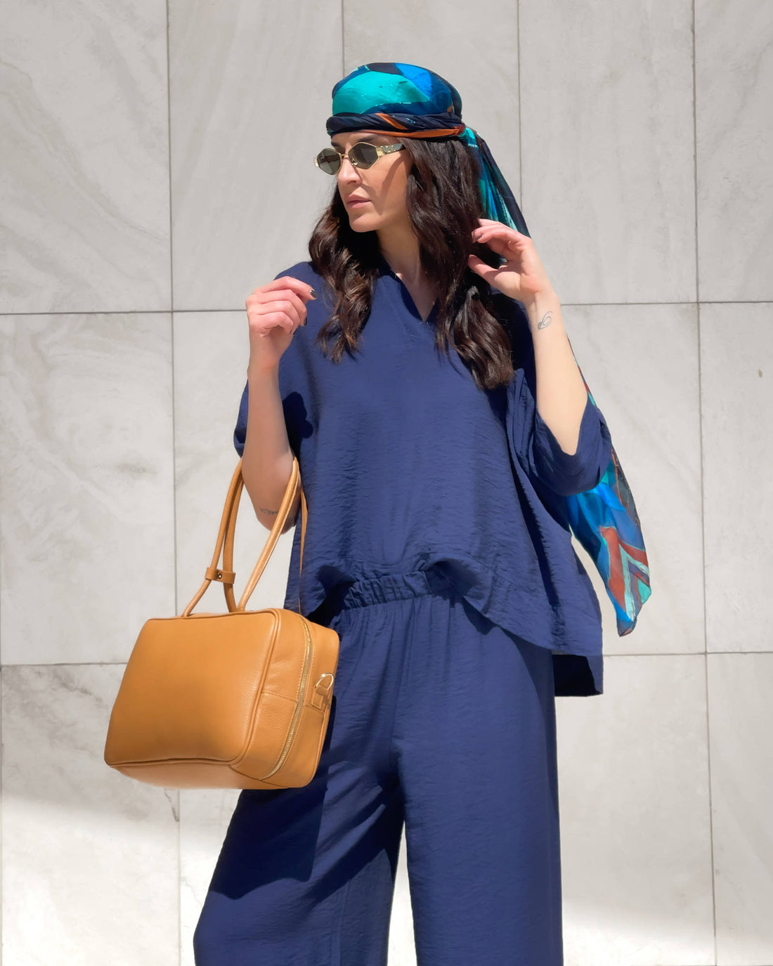 FOULARD INDONESIA BLU