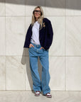 BLAZER CROPPED MEDLEY BLU