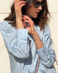 CAMICIA DOUBLE CELESTE