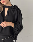 BLUSA IN GEORGETTE EUDORA NERO