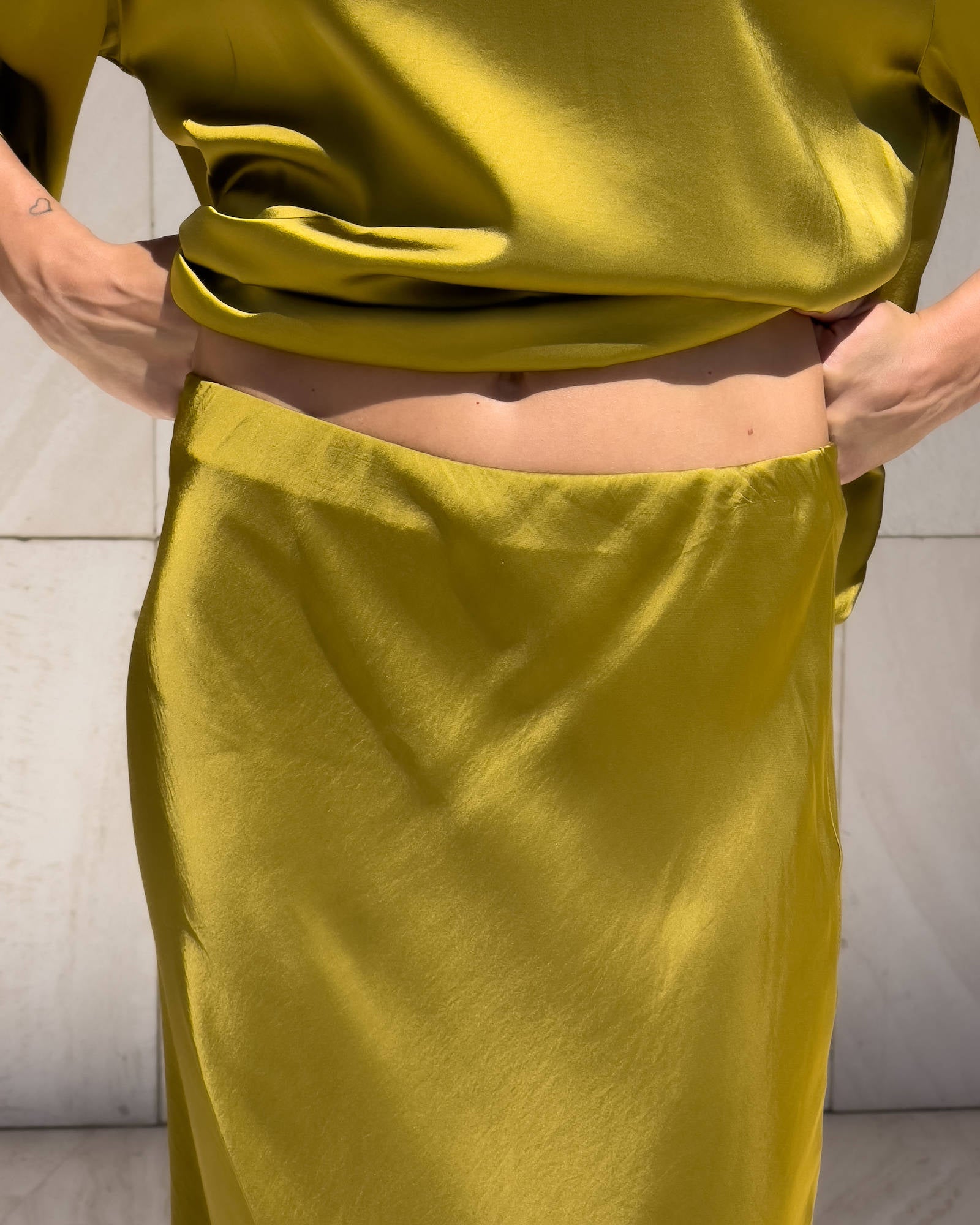 GONNA MIDI IN SATIN NORA CARDO