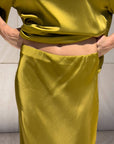 GONNA MIDI IN SATIN NORA CARDO