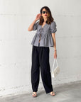 CAMICIA ANN VICHY NERO