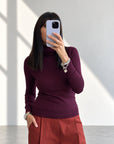DOLCEVITA MINU' IN MAGLIA FINE AUBERGINE