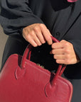 BORSA IN PELLE CHIAYA BURGUNDY
