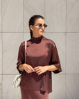 T-SHIRT OVER IN SATIN NORA BRACE