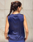 TOP SPALLA LARGA NORA IN SATIN NIGHT