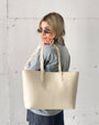 MAXI BAG IN PELLE WOLF CREAM