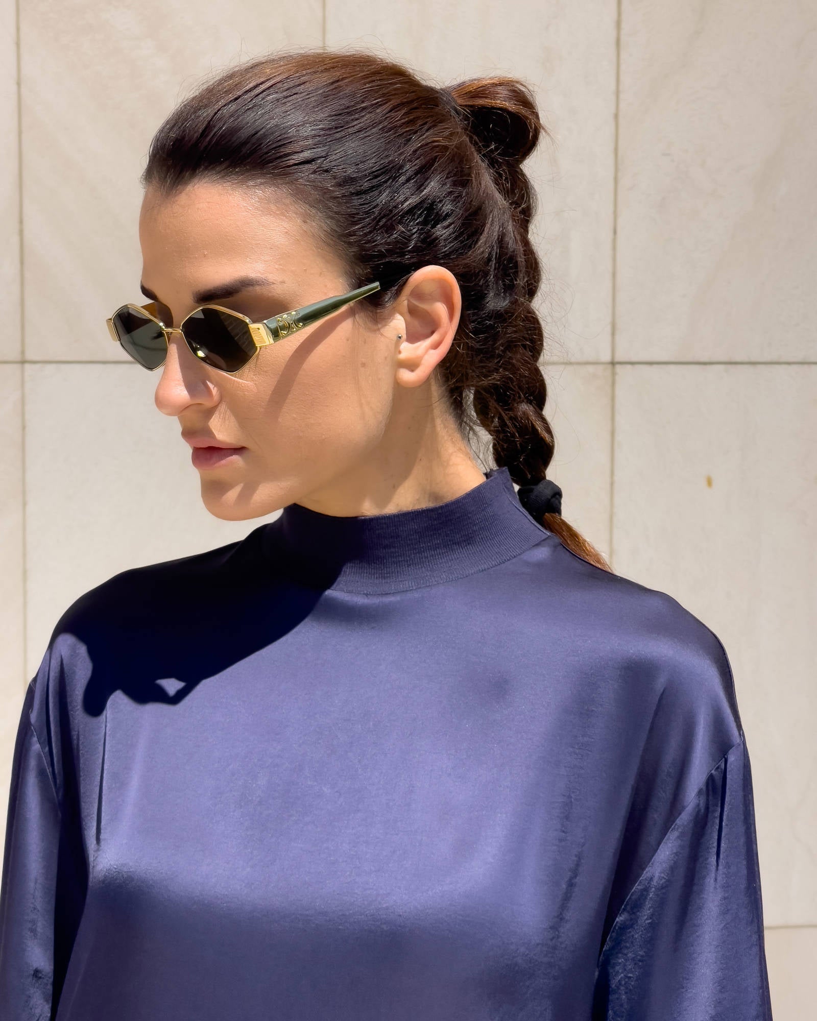 T-SHIRT OVER IN SATIN NORA NIGHT