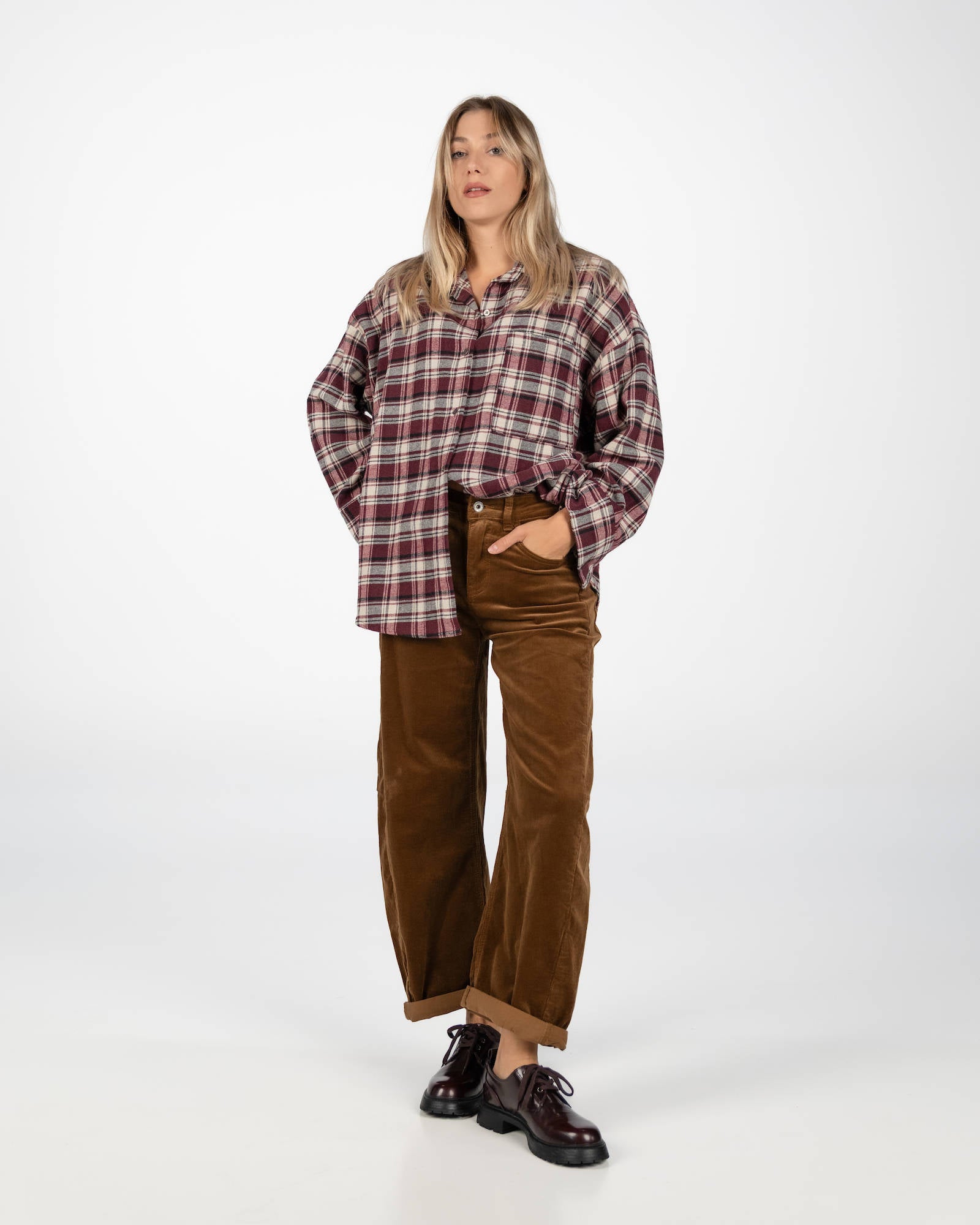 PANTALONE VELLUTO IRISH CACAO