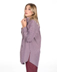 CAMICIA HEATHER RIGA BORDEAUX