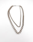 COLLANA DOPPIA SORELLE ARGENTO