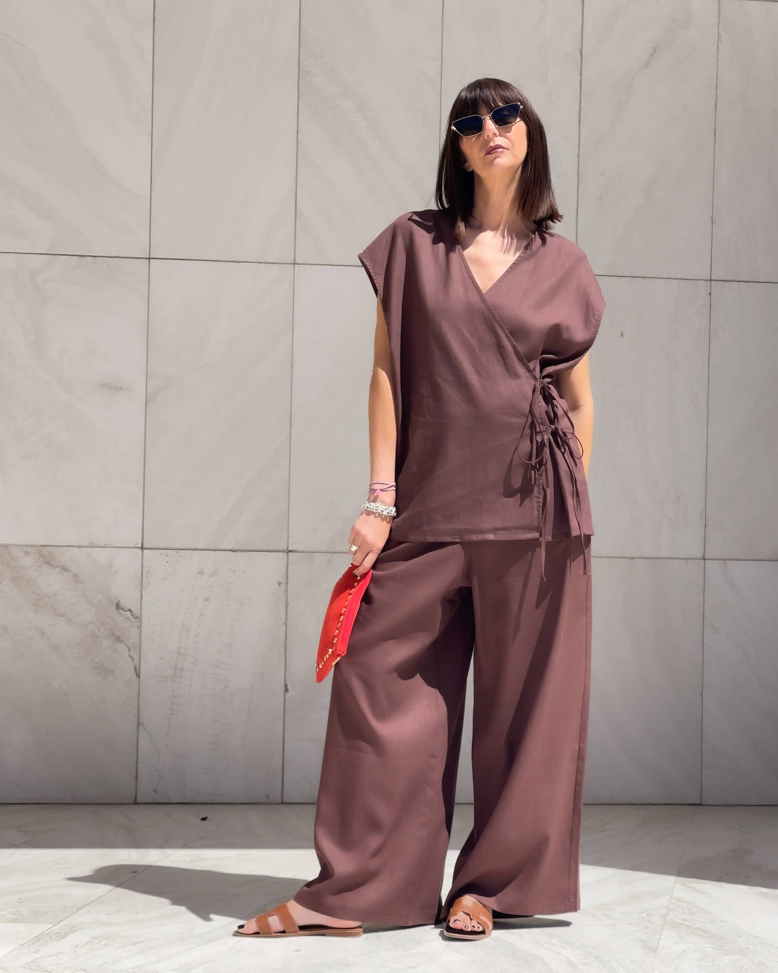 BLUSA INCROCIO DORIS CHOCO