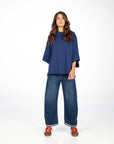 T-SHIRT OVER LINDSEY BLU NAVY