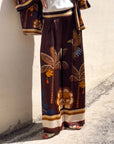 PANTALONE PALM TABACCO