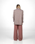 GIACCA OVER CHECK AMBURGO ROSA
