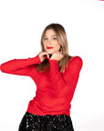 DOLCEVITA MARA IN MAGLIA FINE ROSSO