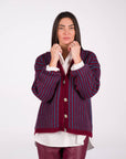 CARDIGAN NAELLE BORDEAUX BLU