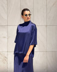 T-SHIRT OVER IN SATIN NORA NIGHT
