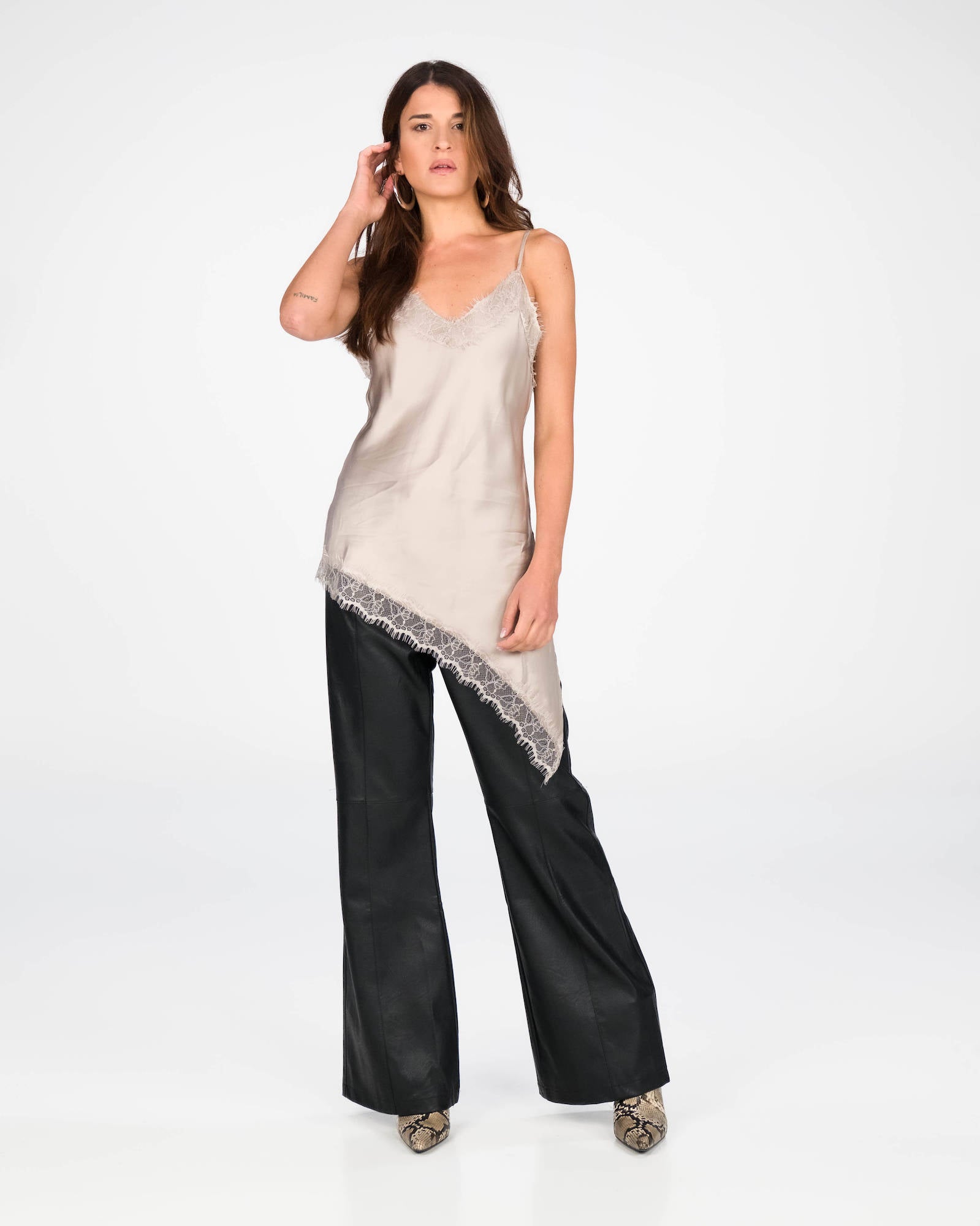 PANTALONE ECOPELLE PETER NERO
