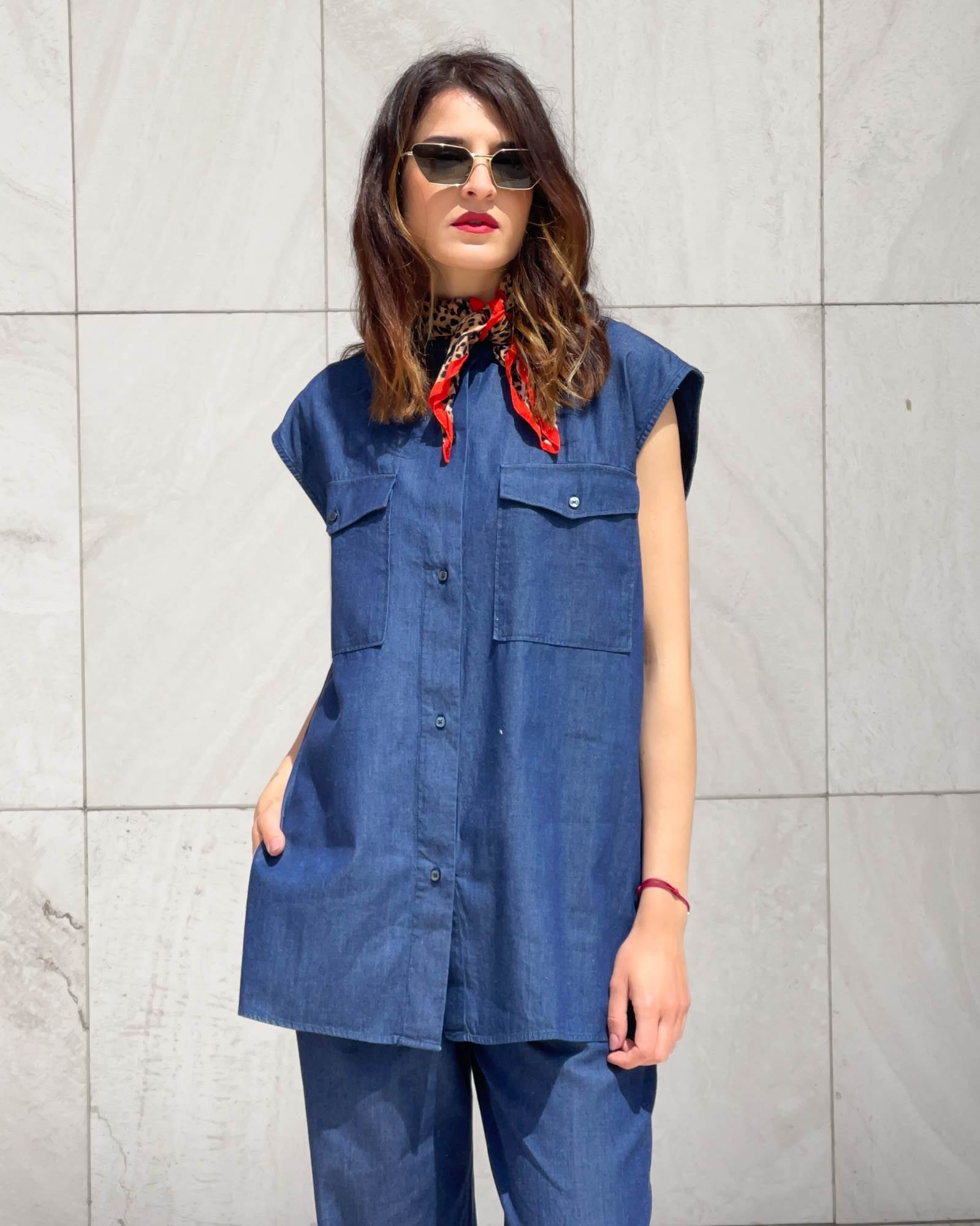 CAMICIA KAPRICE IN CHAMBRAY SCURO