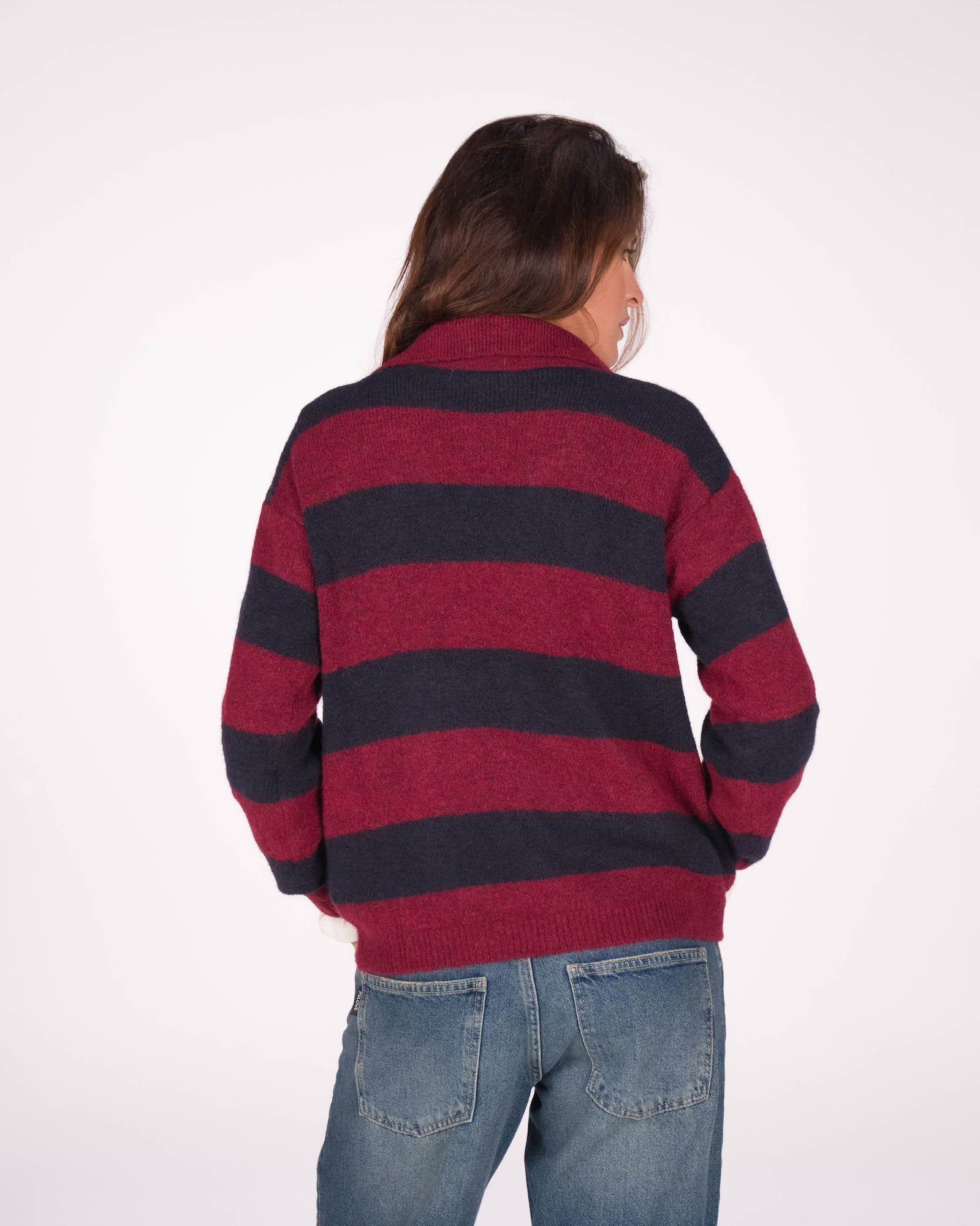PULL JENNY BORDEAUX BLU