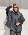 CAMICIA KIMONO FRANKLIN NERO